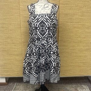 eva mendes for New York & Company Black & White Printed Mini Dress